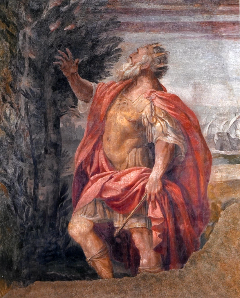 Re Latino predice l'arrivo di Enea nel Lazio